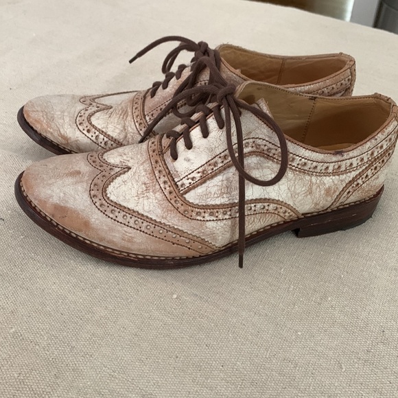Bed Stu Brand Cream Distressed Oxfords Size 8 - Cobbler Series - VGUC - Picture 6 of 9